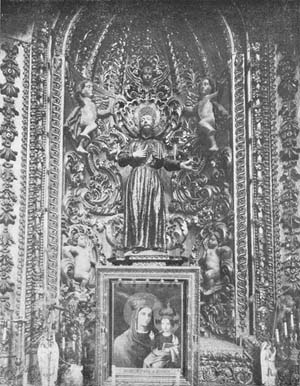 Figura 45.- El nicho del retablo del altar de San Francisco Javier