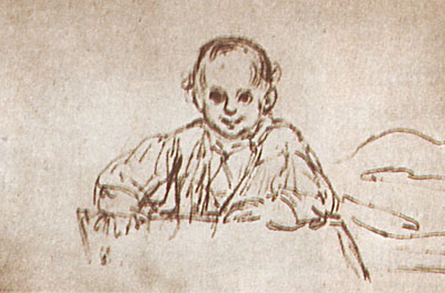 Dibujo de Gustavo Adolfo niño
