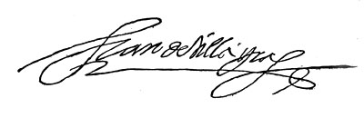Firma de Francisco   de   Villagra