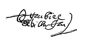 Firma de Gabriel   de   Villagra
