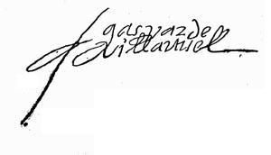 Firma de Gaspar   de   Villarroel
