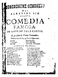 Edición suelta de la Biblioteca Nacional atribuida a Lope de Vega