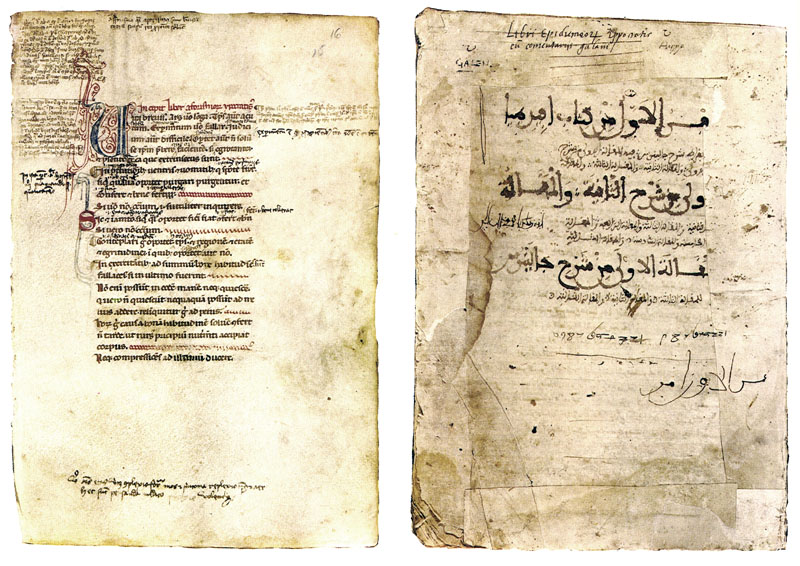 Manuscritos de Hipócrates: latino y árabe (Pág. 96a/b)